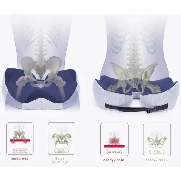 Desk Chair Seat Cushion with Memory Foam Ergonomic Design and Pressure Relief - Image 7