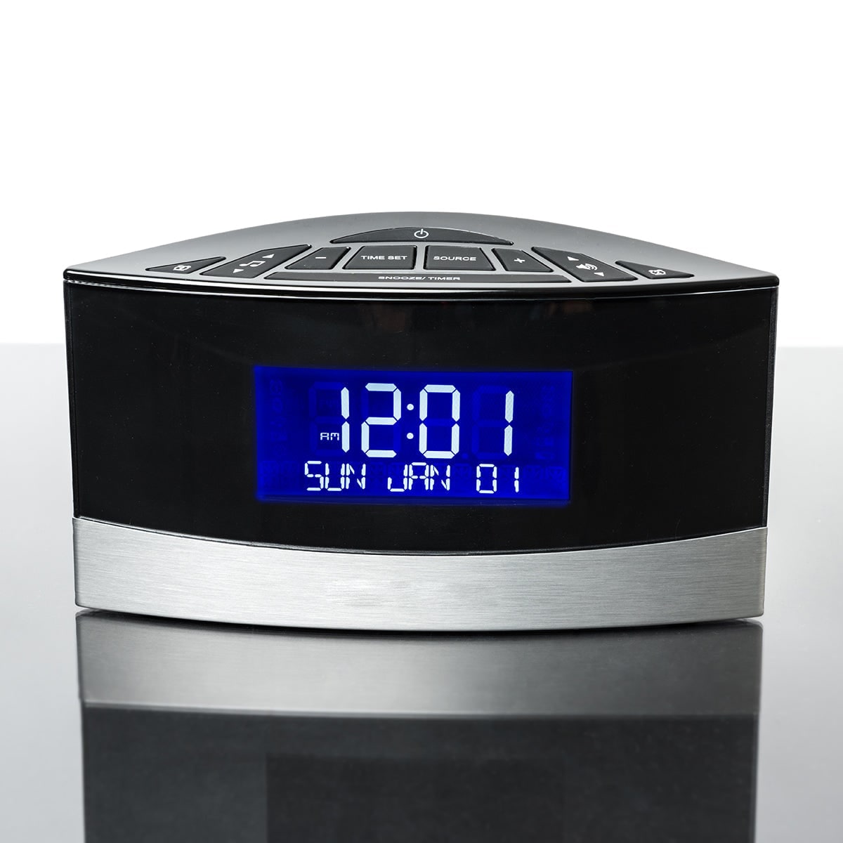 Digital Alarm Clock Radio with Calendar Display and Bedside Sound Machine - Image 3