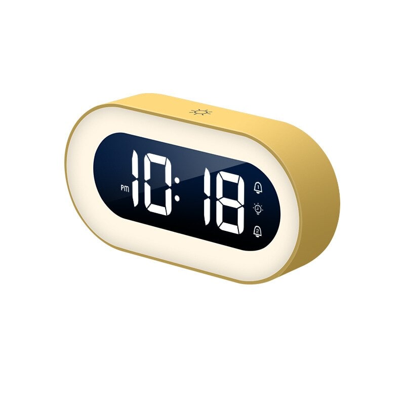Digital Alarm Clock with Night Light LED Bedside Display and Dimmable Halo - Image 5