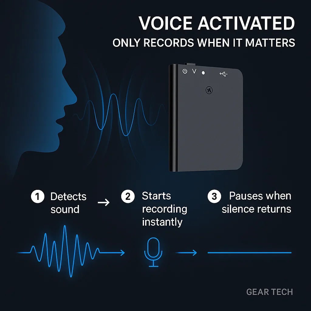 Digital Voice Recorder Portable Mini with Activation and USB Connectivity - Image 6