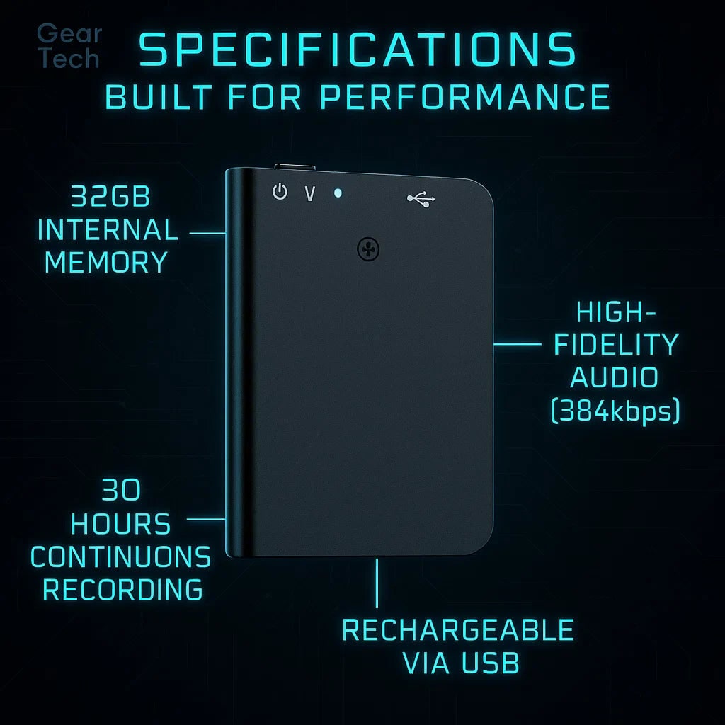 Digital Voice Recorder Portable Mini with Activation and USB Connectivity - Image 7