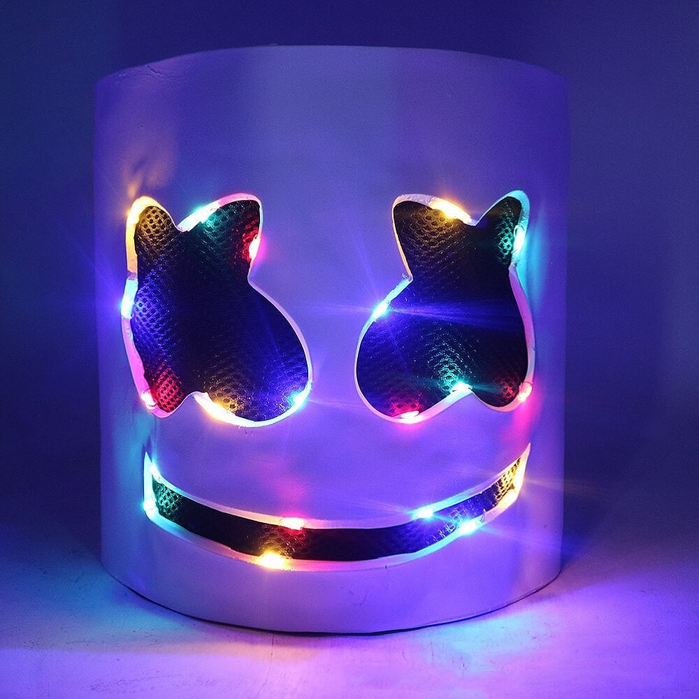 Dj Costume with LED Mask and Light-Up Chest Graphic for Kids - Image 4
