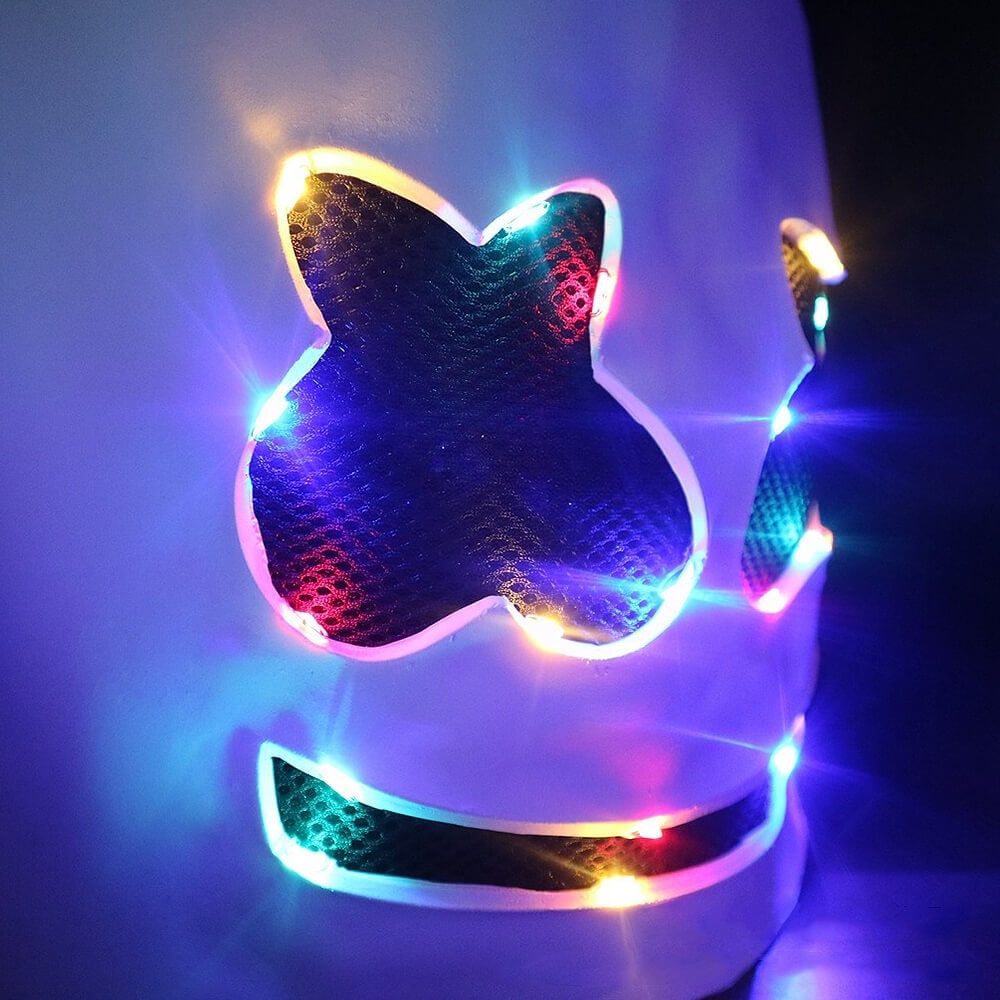 Dj Costume with LED Mask and Light-Up Chest Graphic for Kids - Image 5