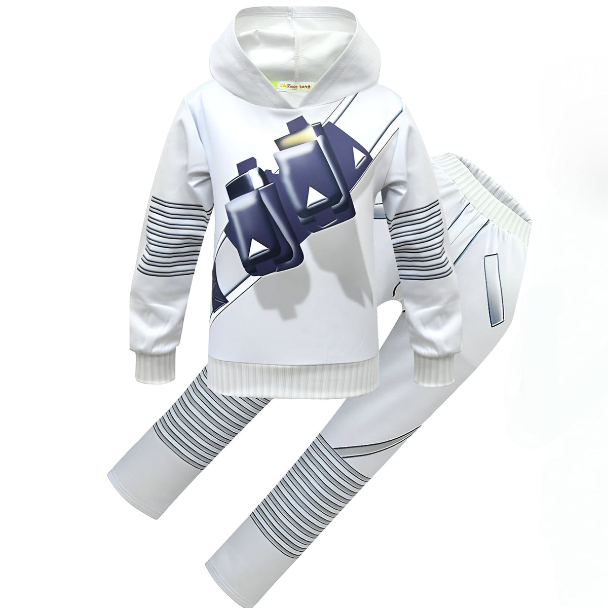 Dj Costume with LED Mask and Light-Up Chest Graphic for Kids - Image 6
