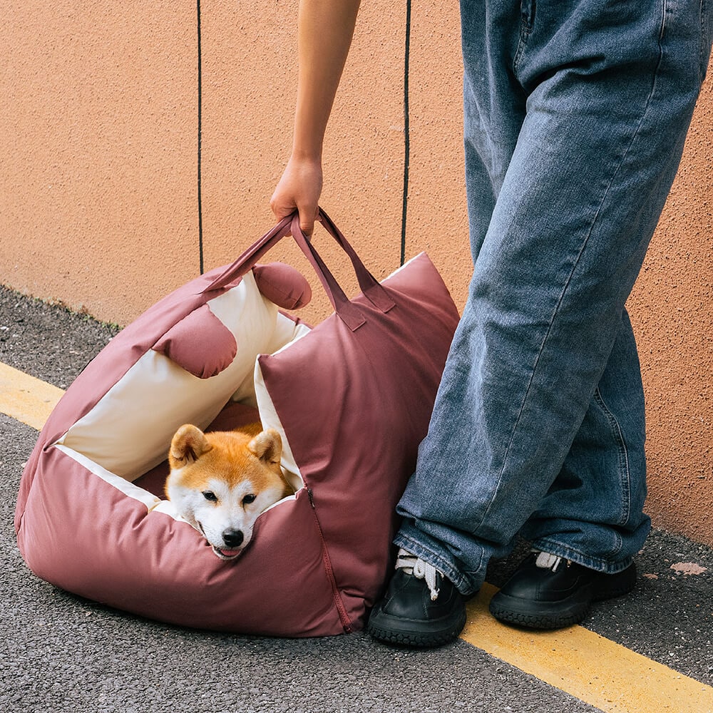 Dog Car Seat with Safety Leash Convertible Pet Bed and Removable Cushion - Image 11