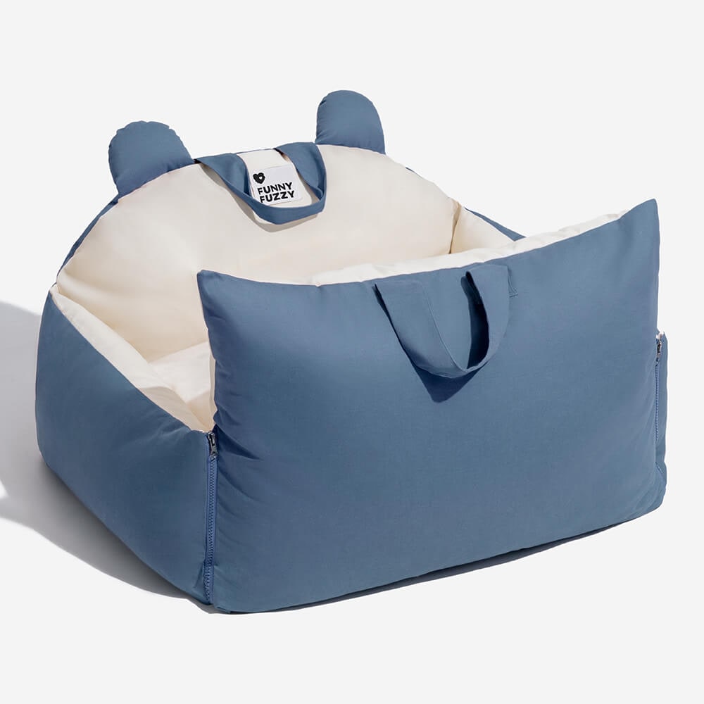 Dog Car Seat with Safety Leash Convertible Pet Bed and Removable Cushion - Image 18