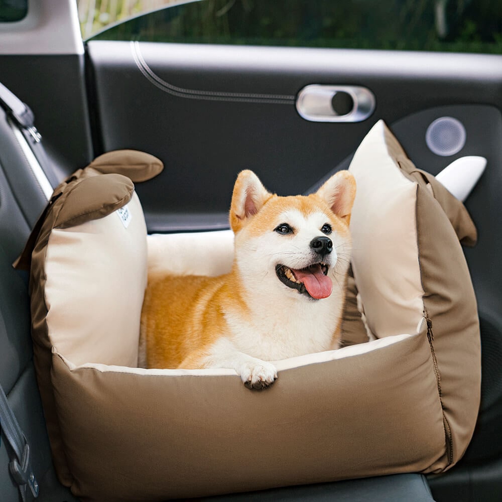 Dog Car Seat with Safety Leash Convertible Pet Bed and Removable Cushion - Image 20