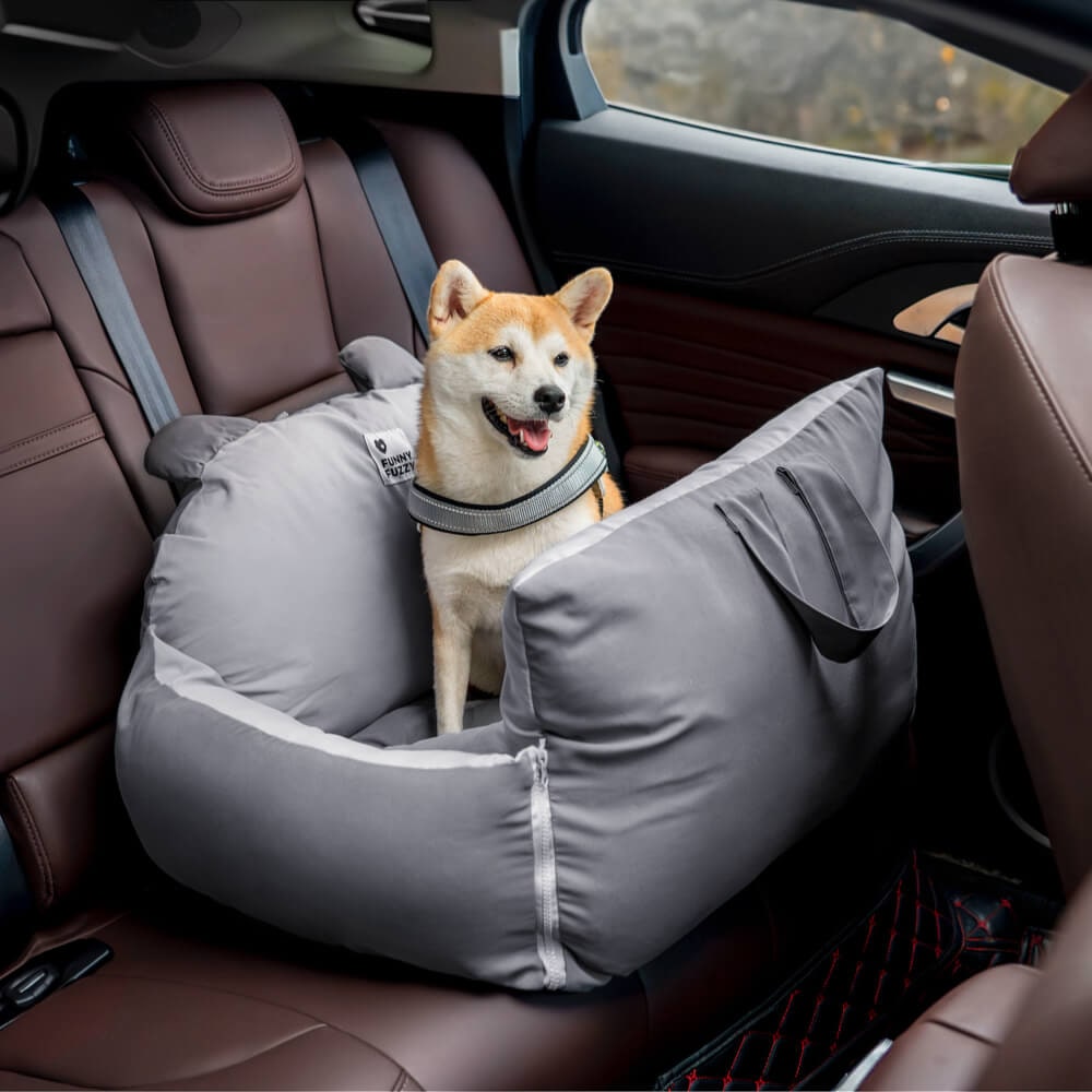 Dog Car Seat with Safety Leash Convertible Pet Bed and Removable Cushion - Image 21