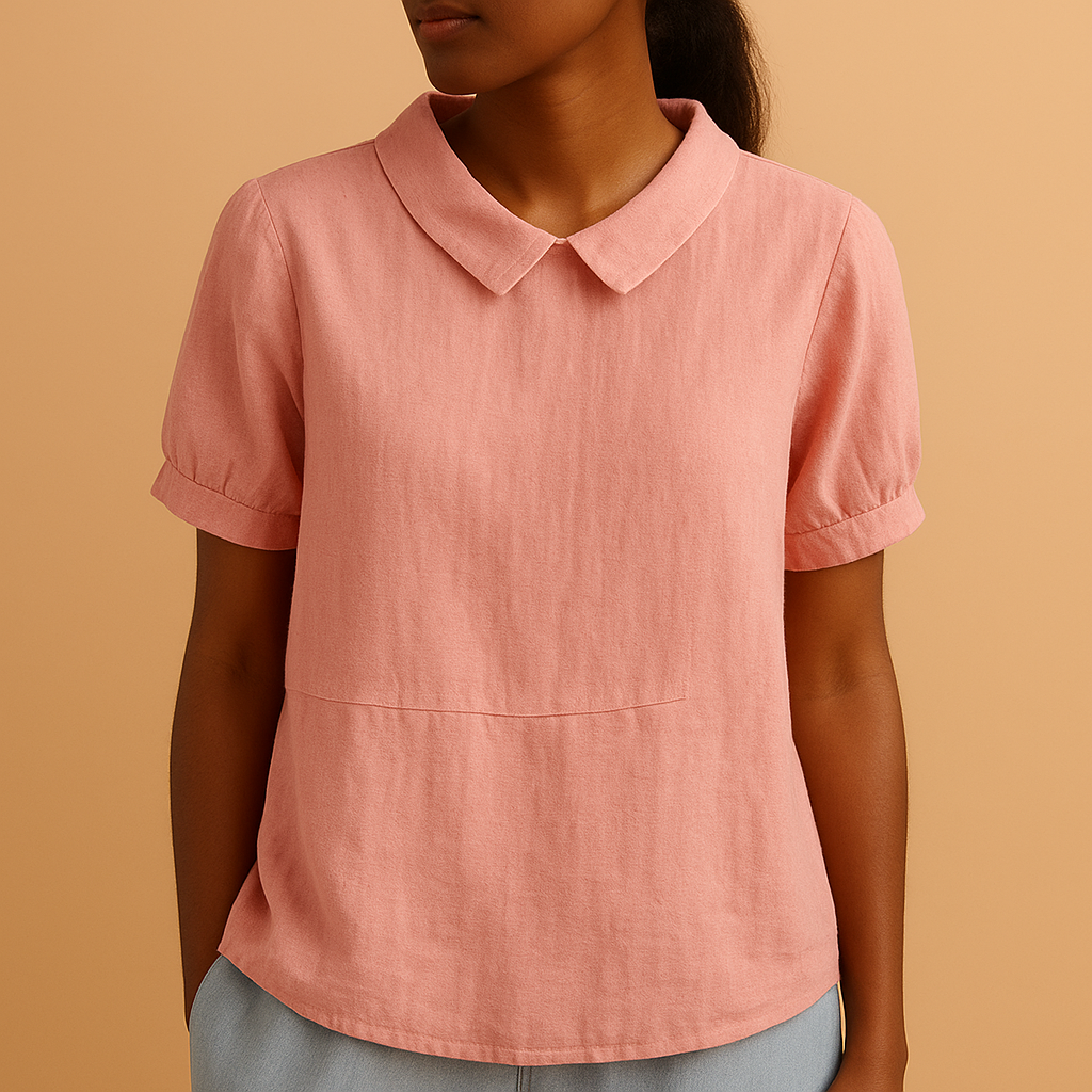 Women’s elegant tailored blouse with a classic design, ideal for office outfits, formal occasions, and smart-casual styling.