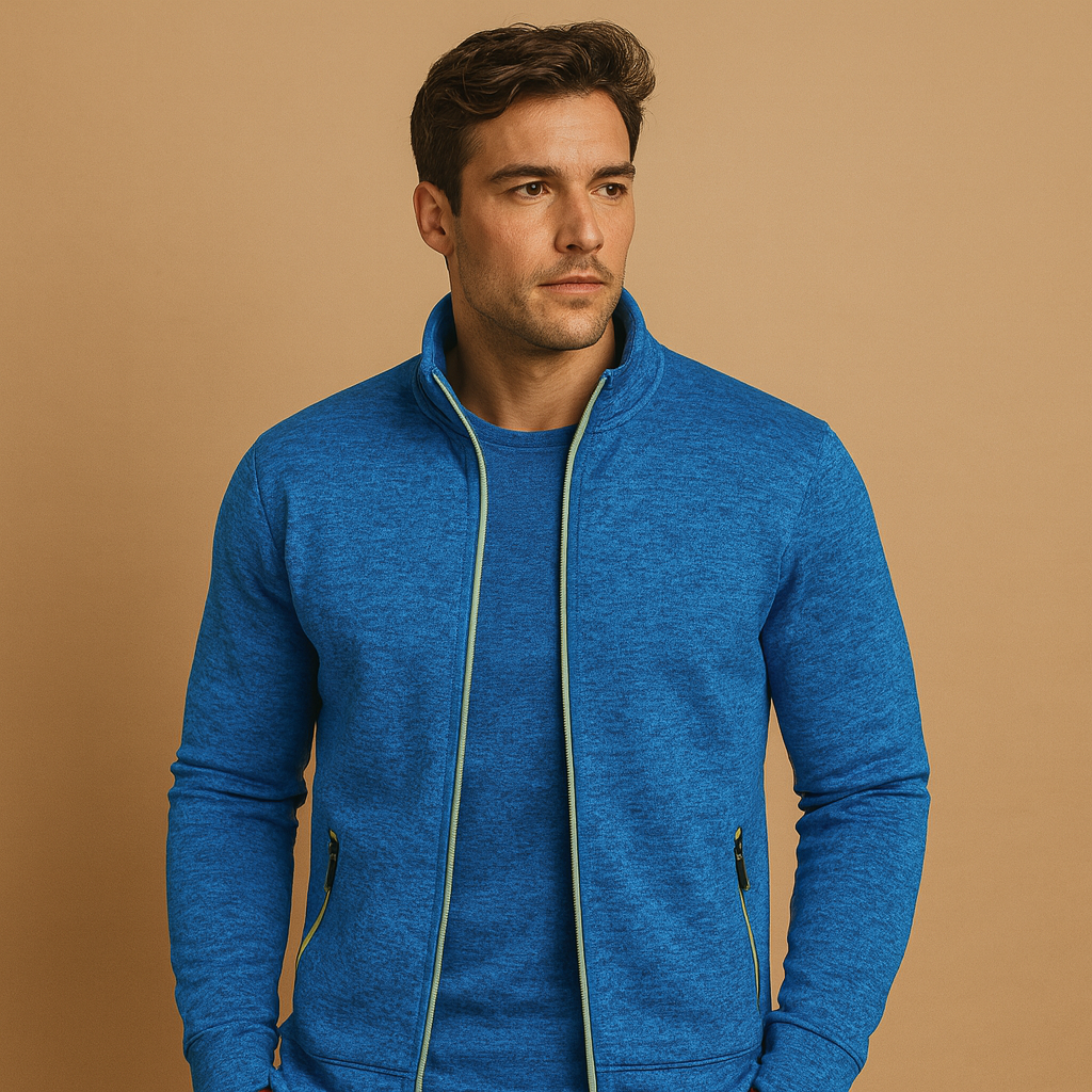 Men’s elegant zip vest with handcrafted detailing, hidden zip pockets, and crease-resistant fabric for a polished and timeless look.