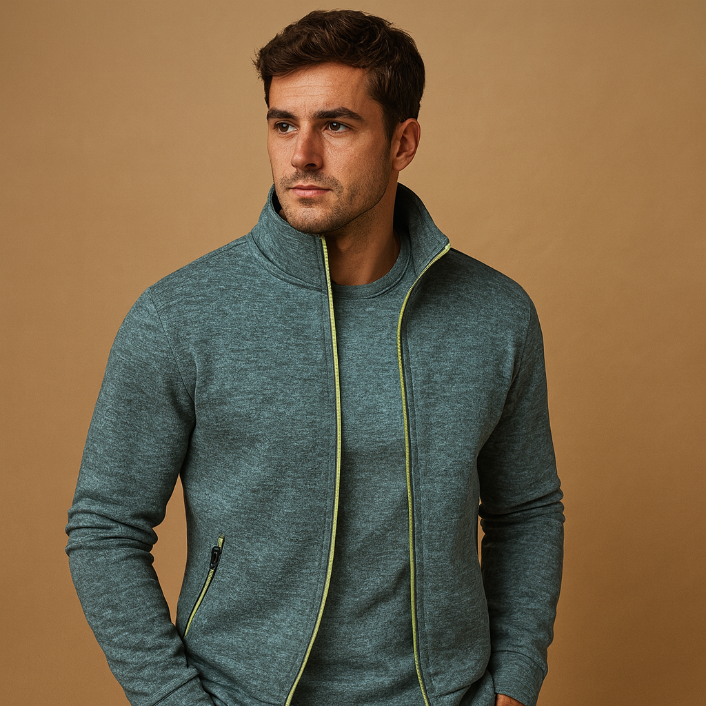 Men’s elegant zip vest with handcrafted detailing, hidden zip pockets, and crease-resistant fabric for a polished and timeless look.