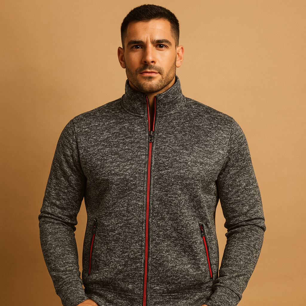 Men’s elegant zip vest with handcrafted detailing, hidden zip pockets, and crease-resistant fabric for a polished and timeless look.