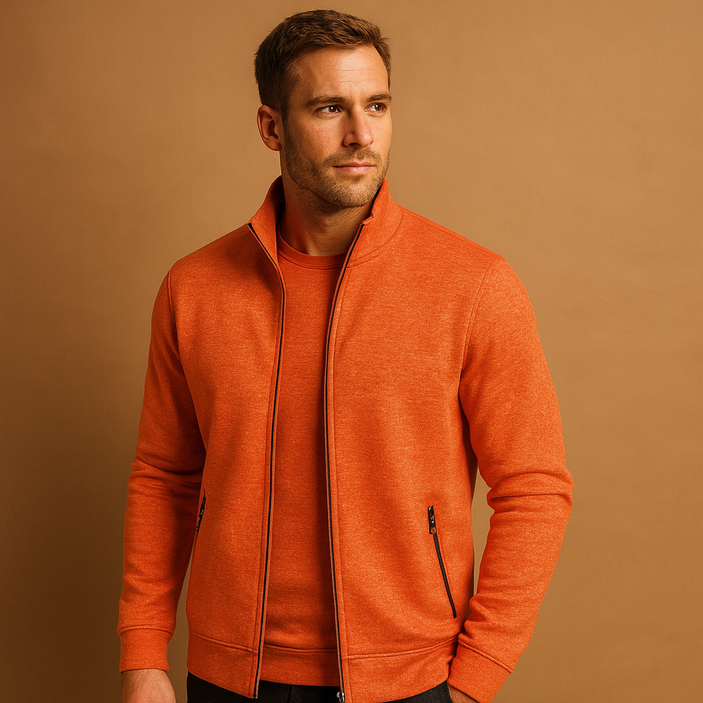 Men’s elegant zip vest with handcrafted detailing, hidden zip pockets, and crease-resistant fabric for a polished and timeless look.