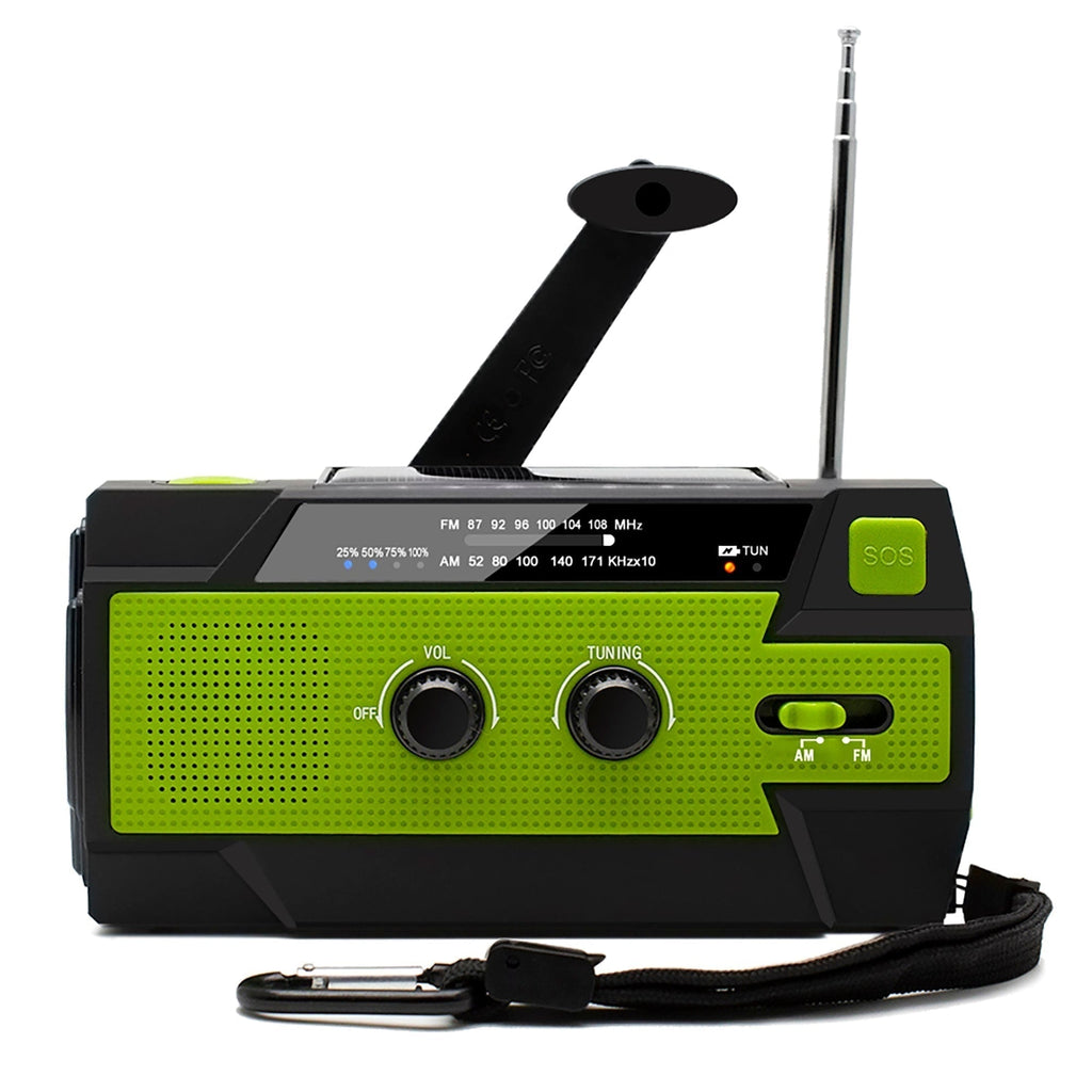 Emergency Radio with Hand Crank Solar Panel and LED Flashlight - Image 2