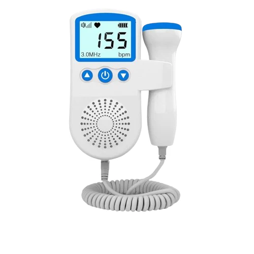 Fetal Doppler Handheld Heartbeat Monitor with Backlit Lcd Display and Speaker - Image 3