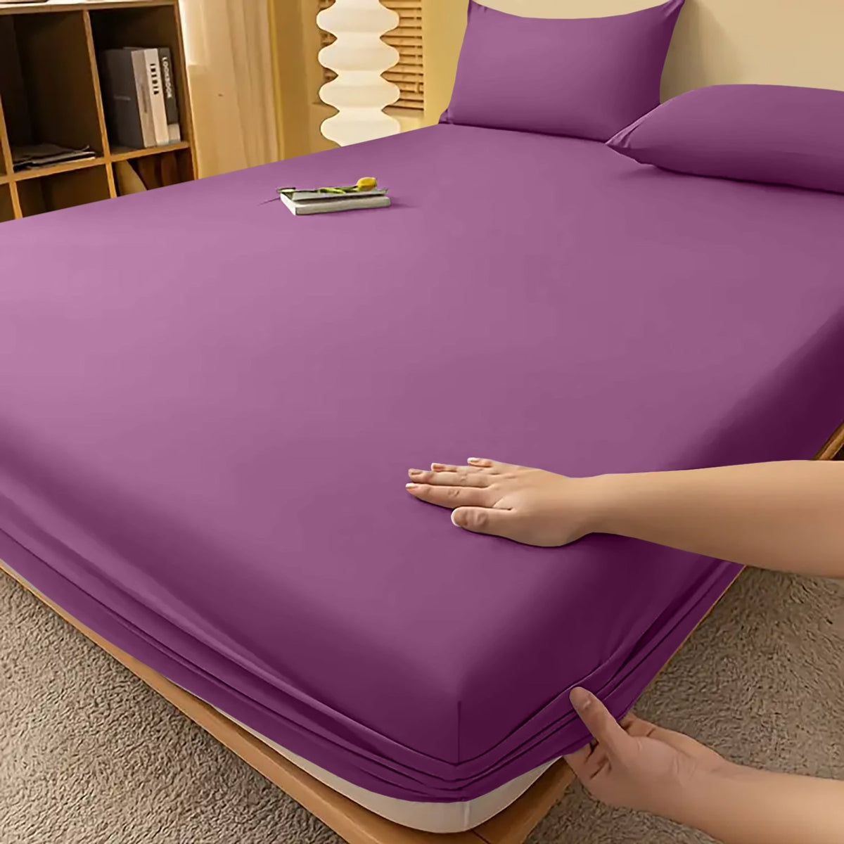Fitted Bed Sheet with Deep Pocket and Wrinkle-Resistant Finish for All Seasons - Image 17