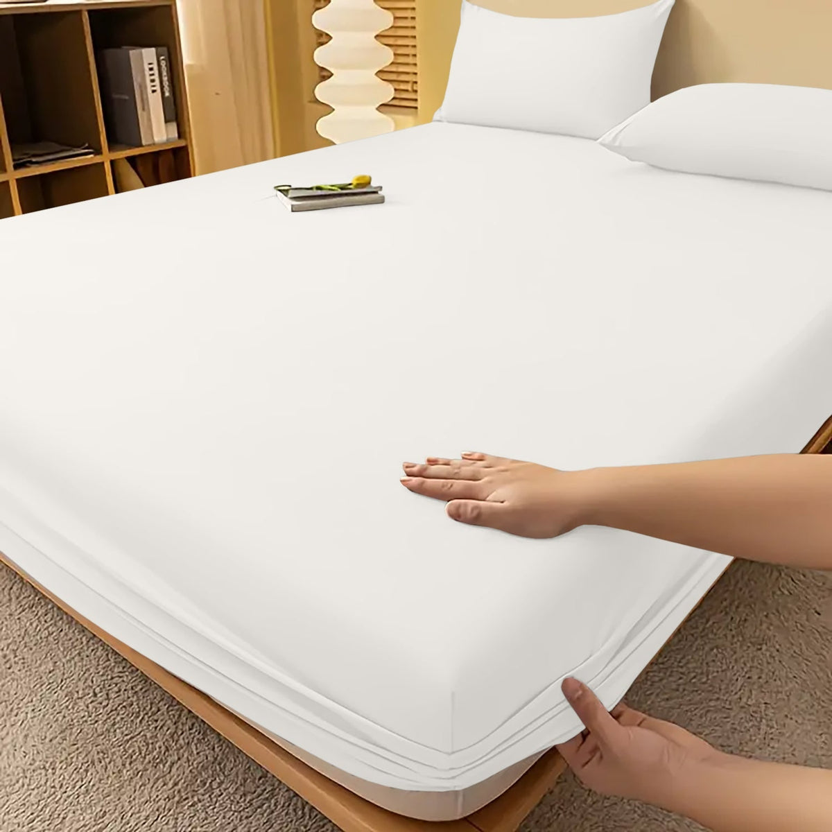 Fitted Bed Sheet with Deep Pocket and Wrinkle-Resistant Finish for All Seasons - Image 25