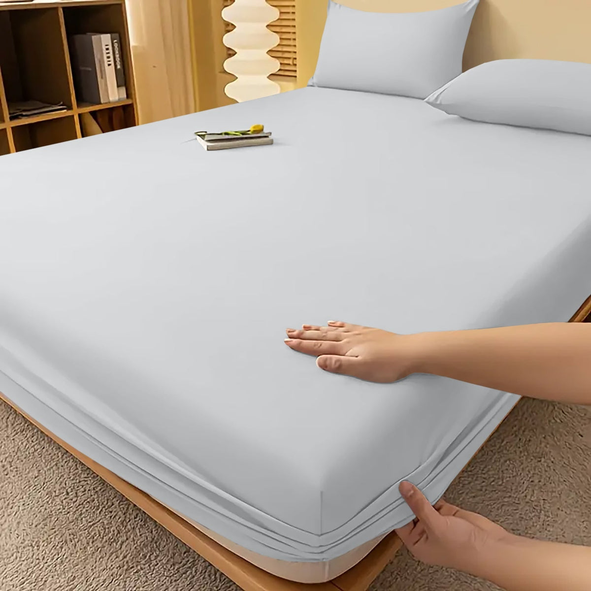 Fitted Bed Sheet with Deep Pocket and Wrinkle-Resistant Finish for All Seasons - Image 27