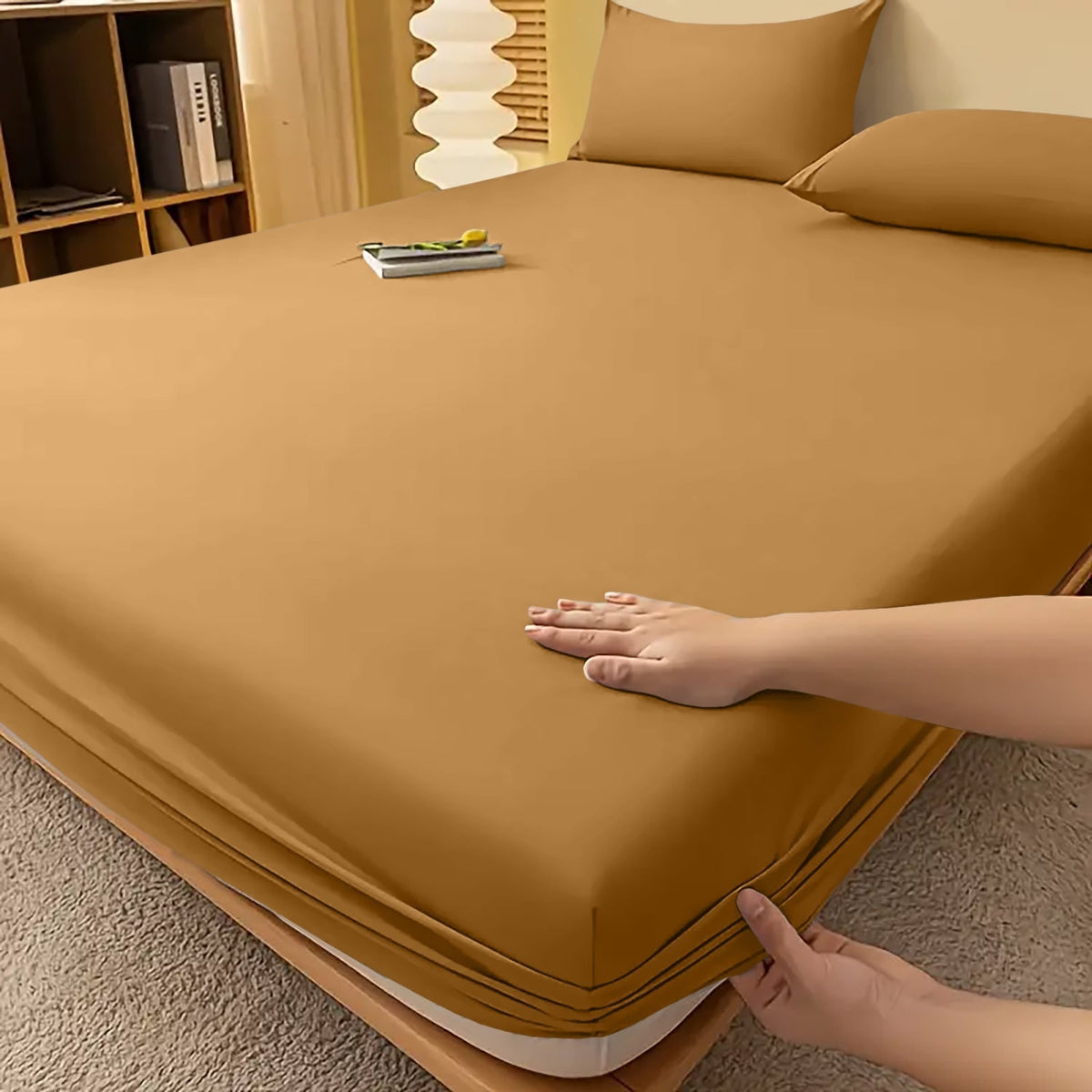 Fitted Bed Sheet with Deep Pocket and Wrinkle-Resistant Finish for All Seasons - Image 29