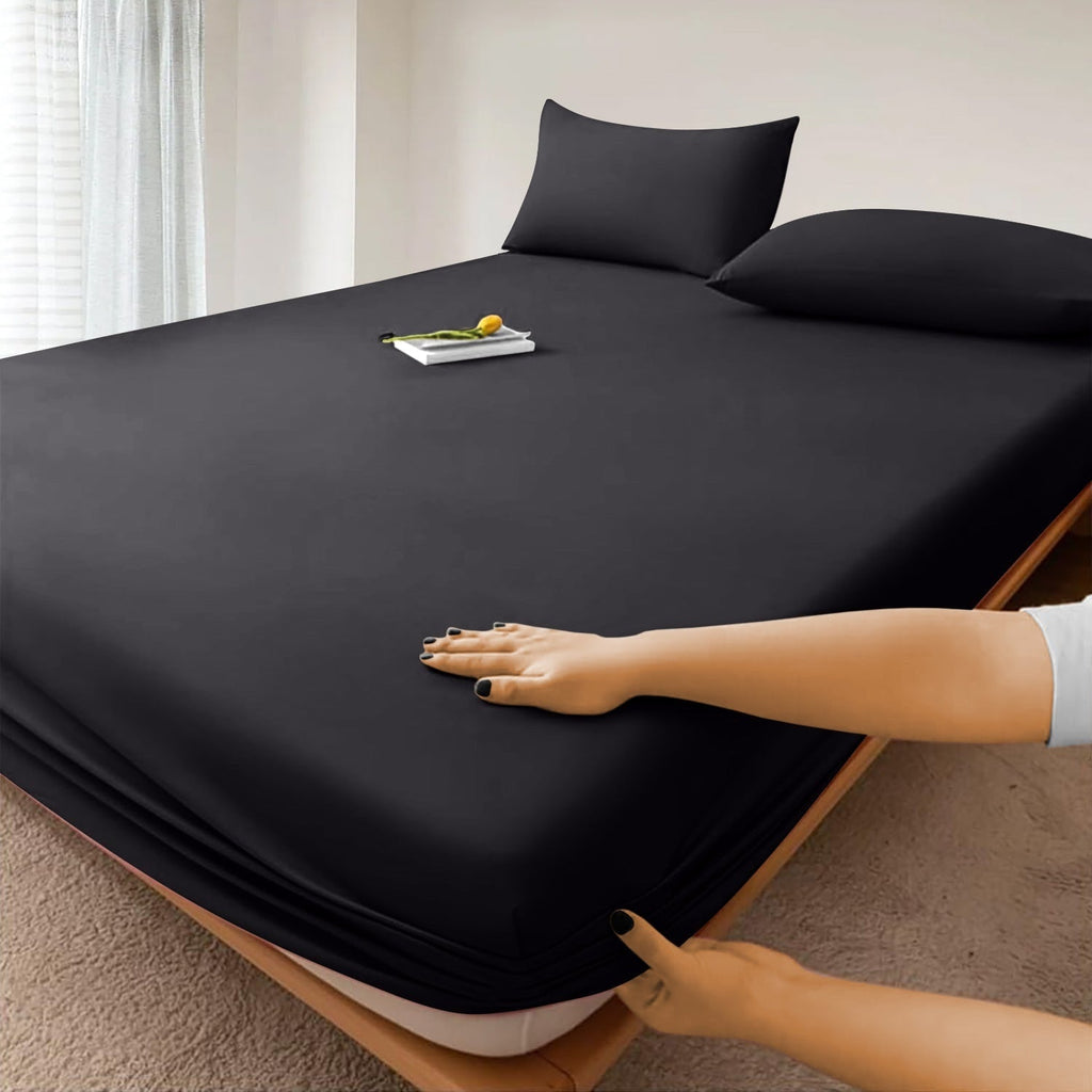 Fitted Bed Sheet with Deep Pocket and Wrinkle-Resistant Finish for All Seasons - Image 34