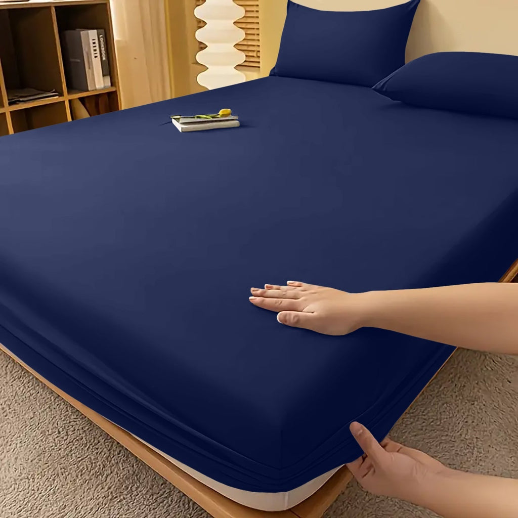 Fitted Bed Sheet with Deep Pocket and Wrinkle-Resistant Finish for All Seasons - Image 50