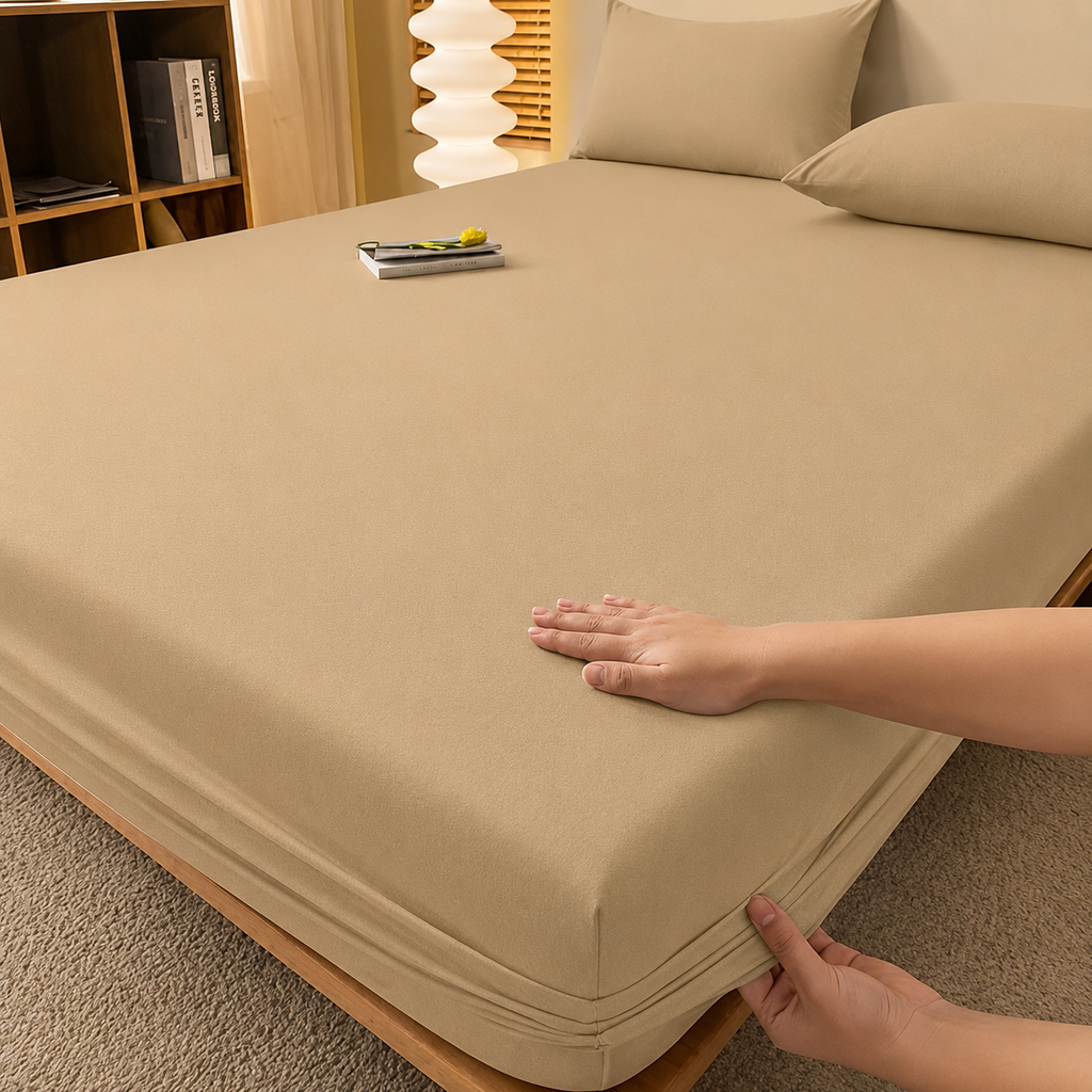Fitted Bed Sheet with Deep Pocket and Wrinkle-Resistant Finish for All Seasons - Image 51