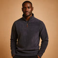 Men’s fleece half-zip pullover with soft fabric and timeless design, ideal for warmth during outdoor activities or casual wear in autumn and winter.