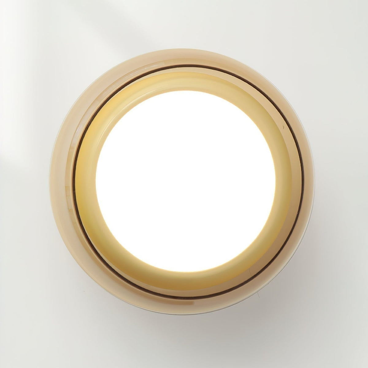 Flush Mount Ceiling Light Fixture with Amber Glass Shade and Integrated LED - Image 11