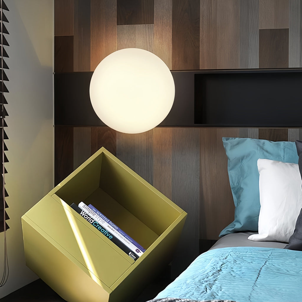 Flush Mount Ceiling Light with Frosted Glass Globe Shade and Round Design - Image 3