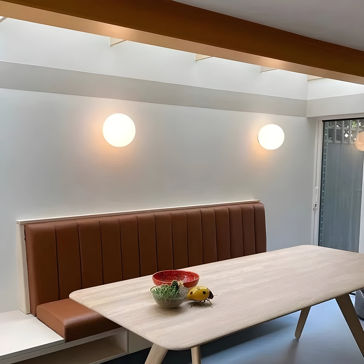 Flush Mount Globe Wall Sconce with Frosted Glass Shade and Minimalist Design - Image 3