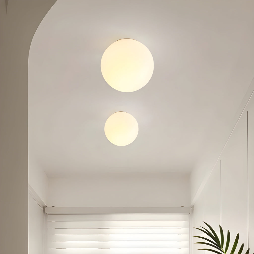 Flush Mount Globe Wall Sconce with Frosted Glass Shade and Minimalist Design - Image 5