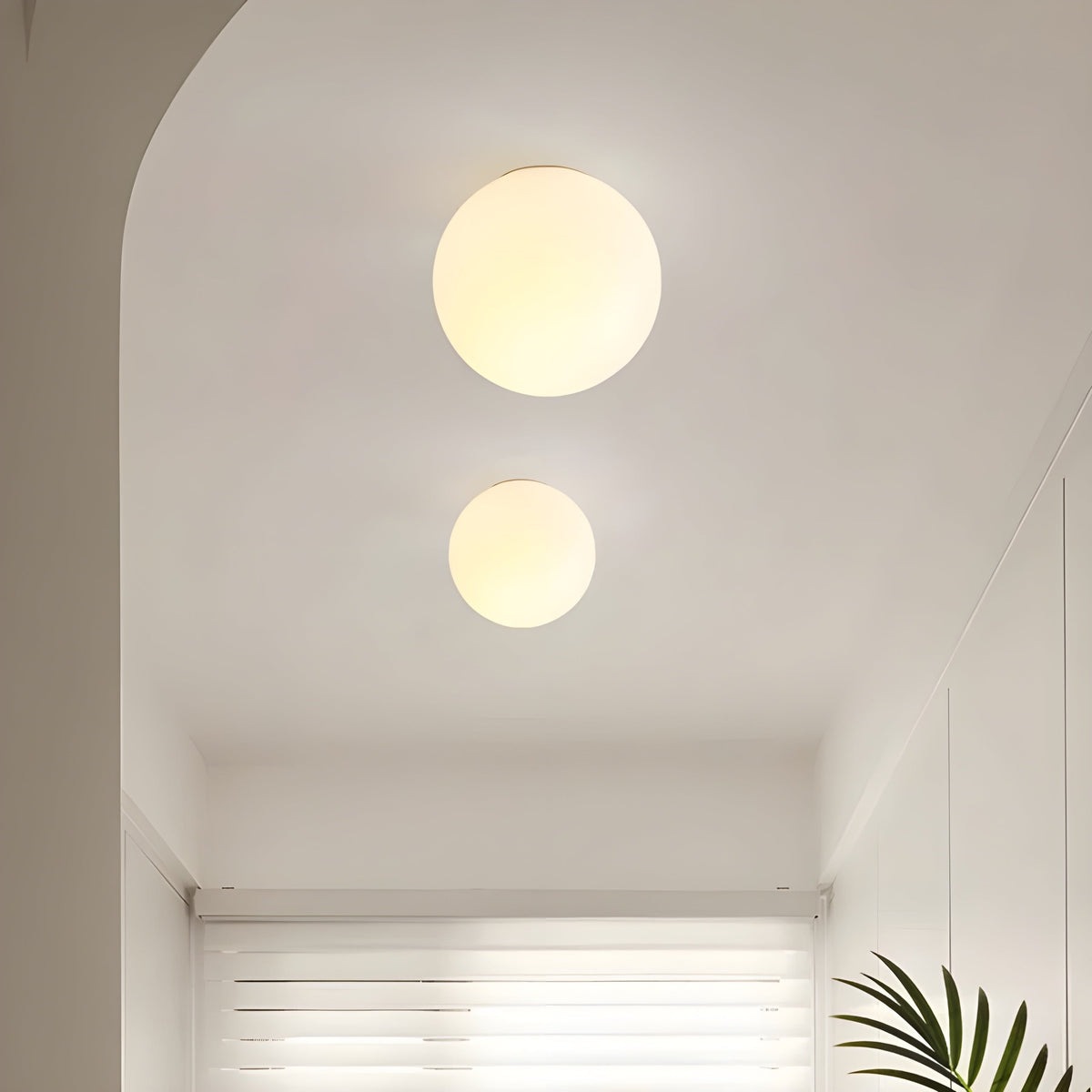 Flush Mount Globe Wall Sconce with Frosted Glass Shade and Minimalist Design - Image 5