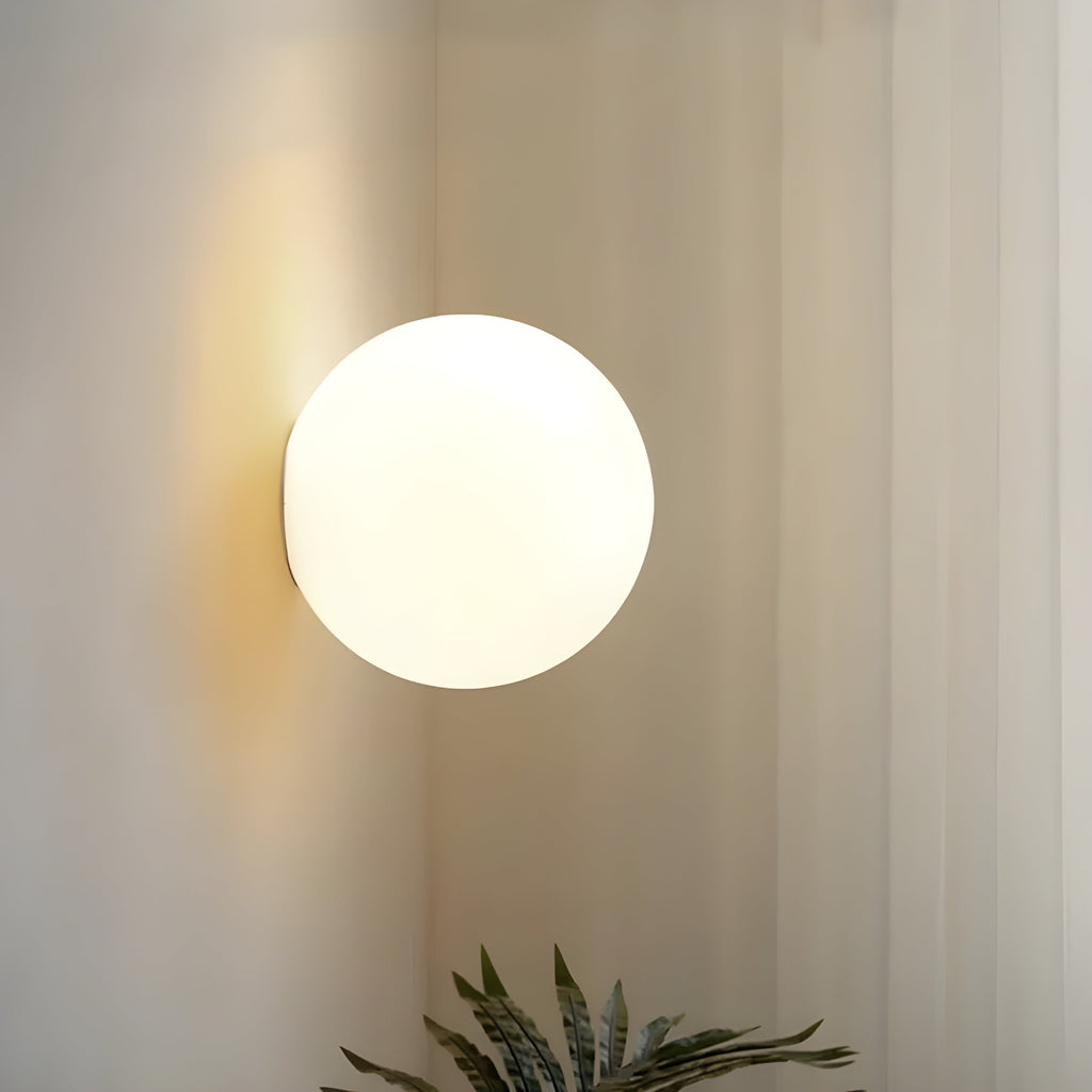 Flush Mount Globe Wall Sconce with Frosted Glass Shade and Minimalist Design - Image 7