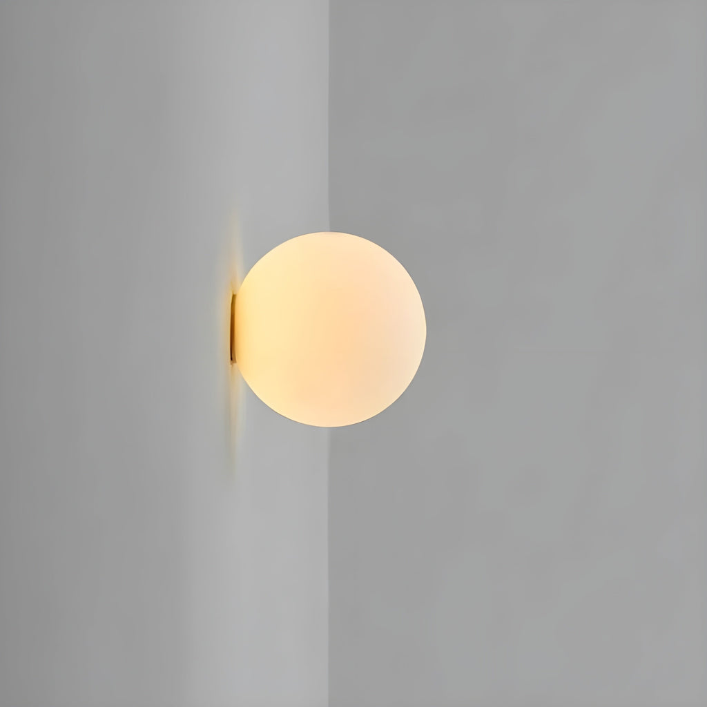 Flush Mount Globe Wall Sconce with Frosted Glass Shade and Minimalist Design - Image 9