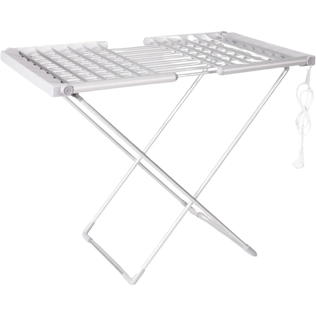 Foldable Clothes Drying Rack with Heated Aluminum Bars and Adjustable Folding Wings - Image 7