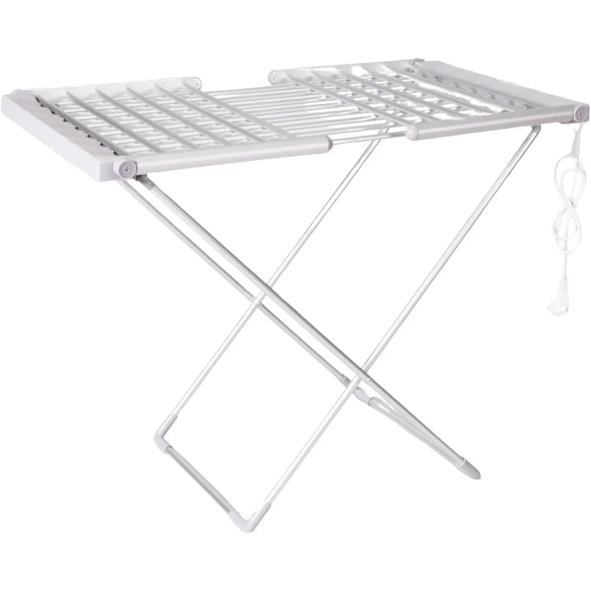 Foldable Clothes Drying Rack with Heated Aluminum Bars and Adjustable Folding Wings - Image 7