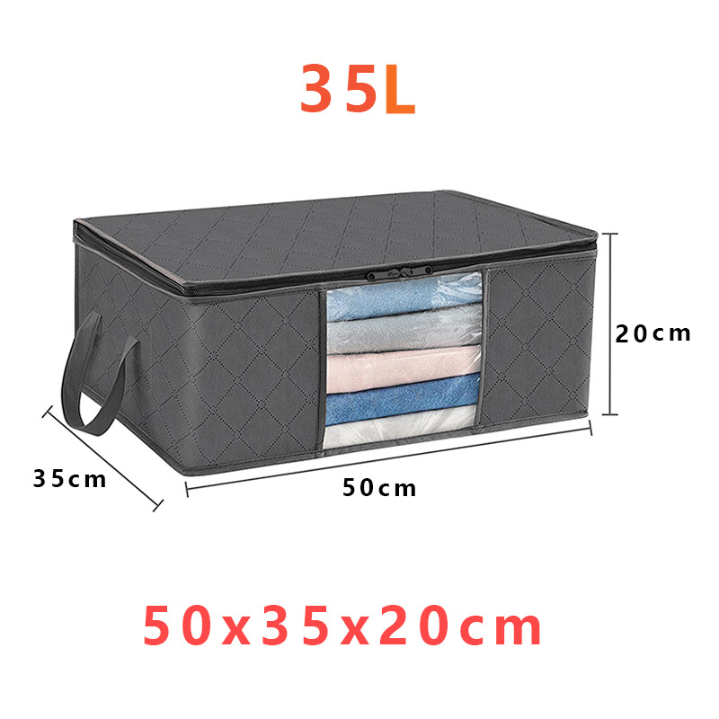 Foldable Clothes Storage Bags with Clear Window and Handles for Blankets - Image 17