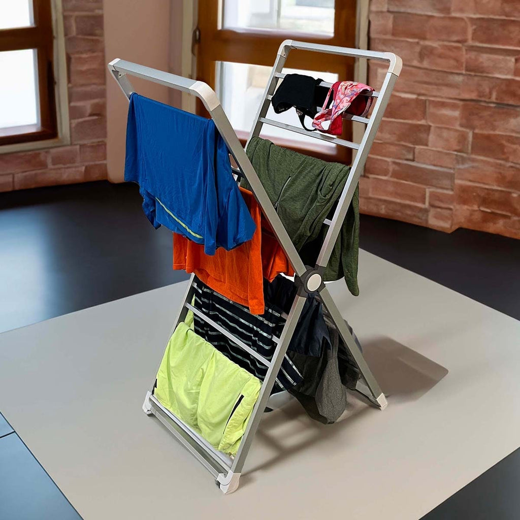 Folding Clothes Drying Rack with Aluminum Frame and Space-Saving Portable Design - Image 1