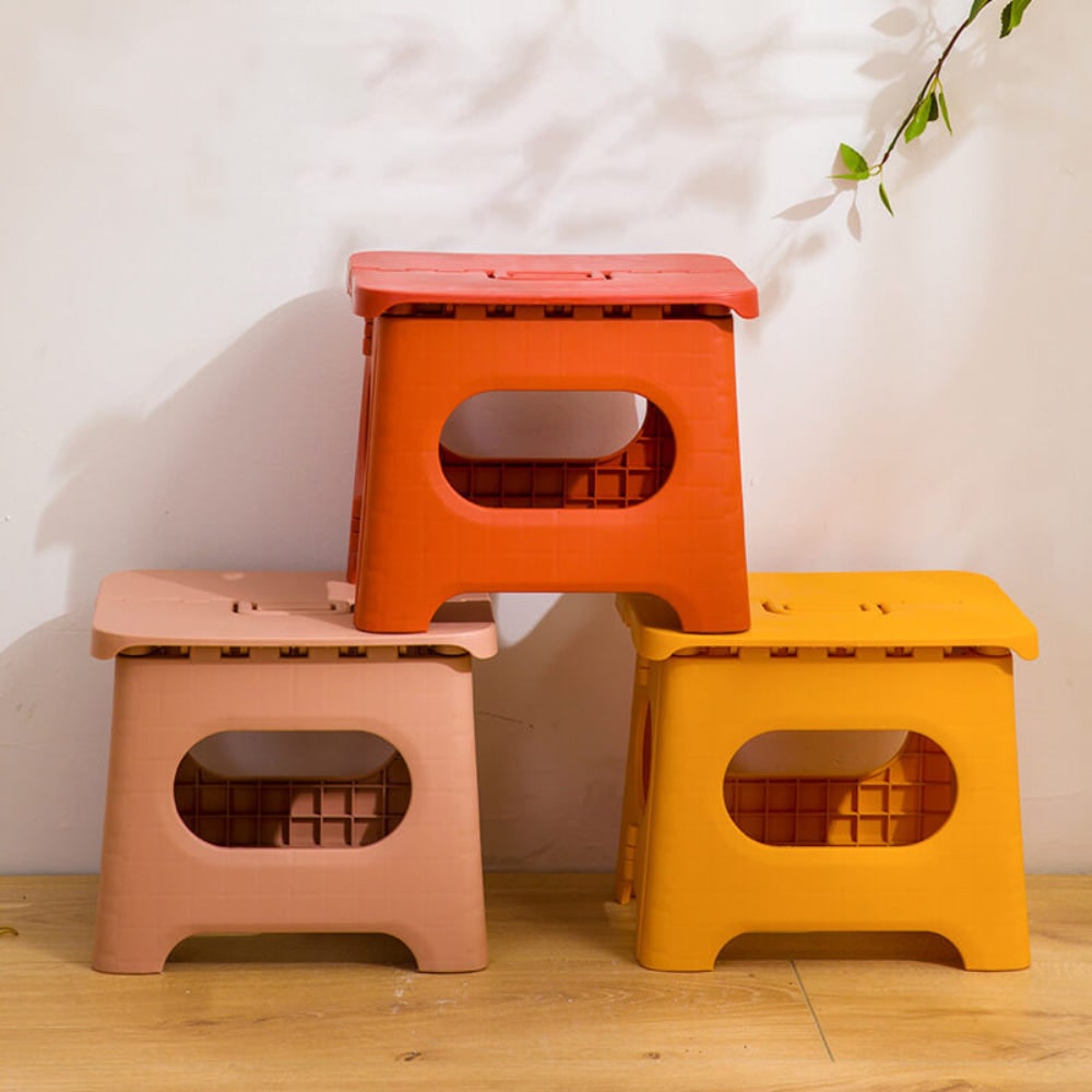 Folding Step Stool with Carrying Handle Portable and Lightweight for Home - Image 1