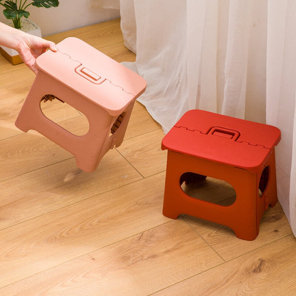 Folding Step Stool with Carrying Handle Portable and Lightweight for Home - Image 3