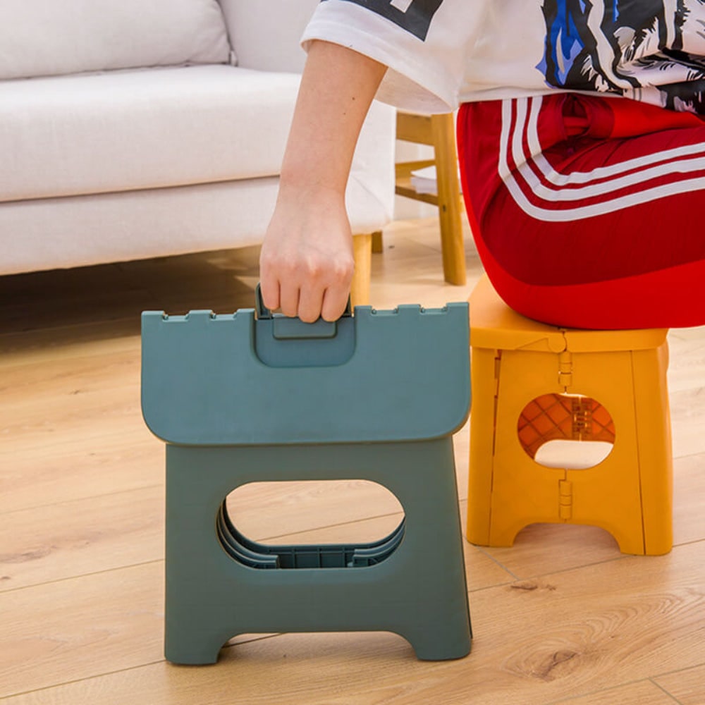 Folding Step Stool with Carrying Handle Portable and Lightweight for Home - Image 7
