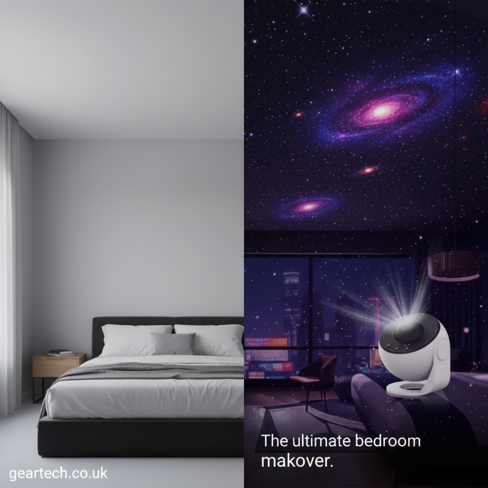 Galaxy Night Light Projector with 360° Rotating Stars and Adjustable Stand - Image 2