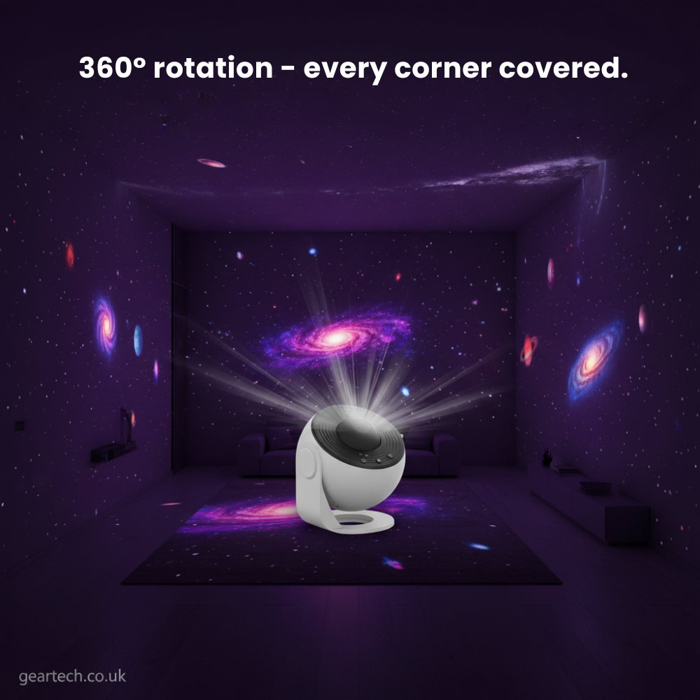 Galaxy Night Light Projector with 360° Rotating Stars and Adjustable Stand - Image 5