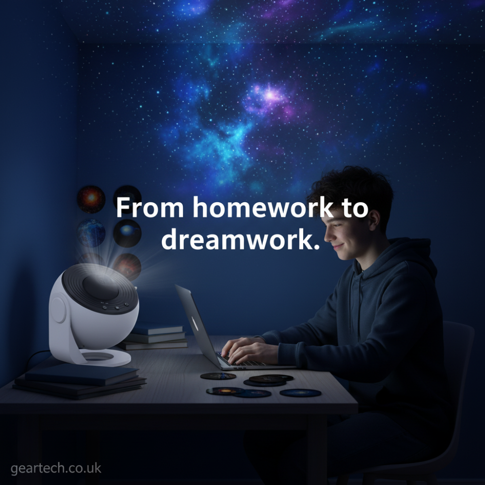 Galaxy Night Light Projector with 360° Rotating Stars and Adjustable Stand - Image 8