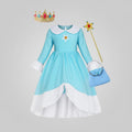 Girls' Princess Costume Dress with Crown Wand and Accessories Set - Image 2