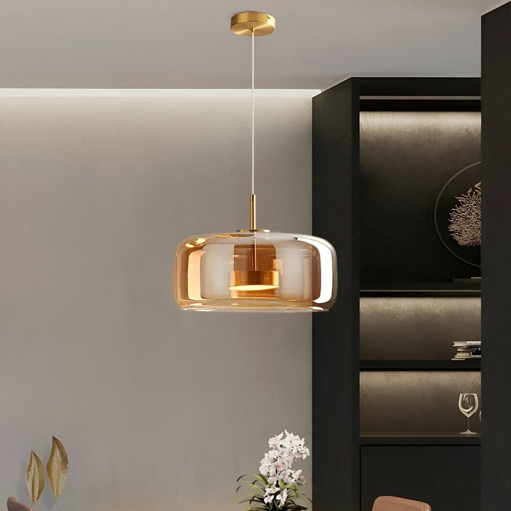 Glass Pendant Lights with Adjustable LED and Translucent Modern Shade - Image 11