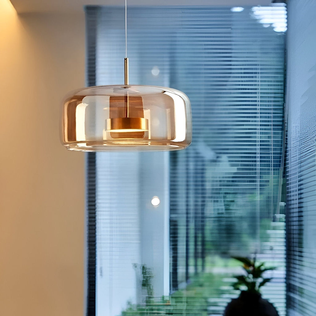 Glass Pendant Lights with Adjustable LED and Translucent Modern Shade - Image 12