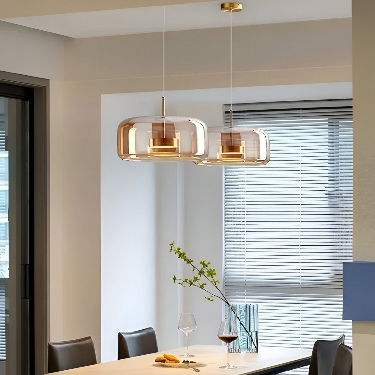 Glass Pendant Lights with Adjustable LED and Translucent Modern Shade - Image 13