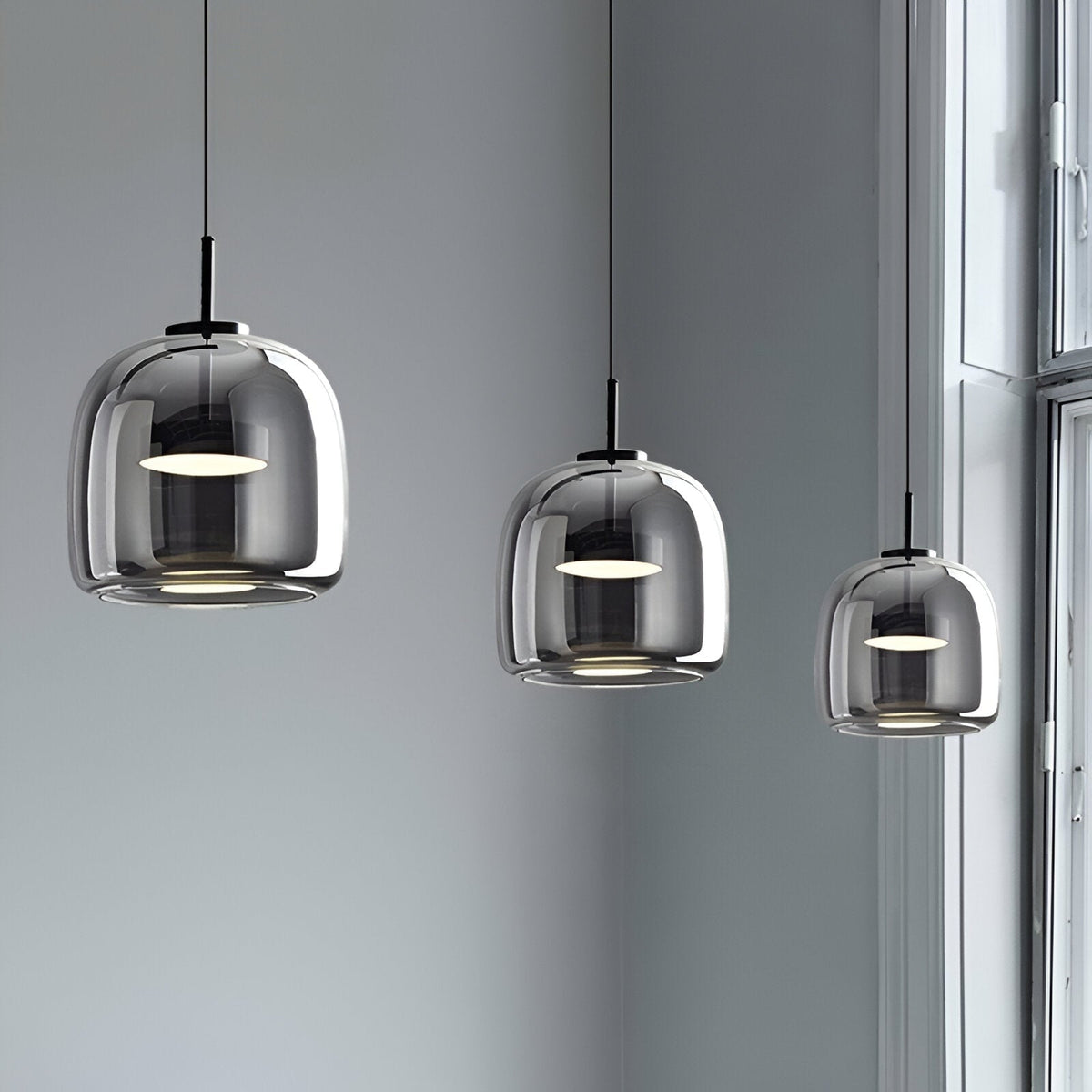 Glass Pendant Lights with Adjustable LED and Translucent Modern Shade - Image 19