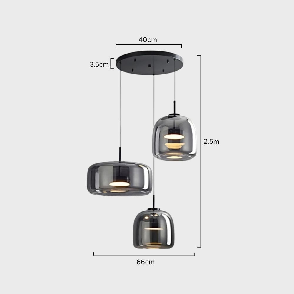 Glass Pendant Lights with Adjustable LED and Translucent Modern Shade - Image 50